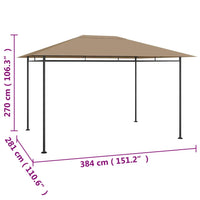 Gazebo 4x3x2,7 m Grigio Talpa 180 g/mÂ² cod mxl 65915