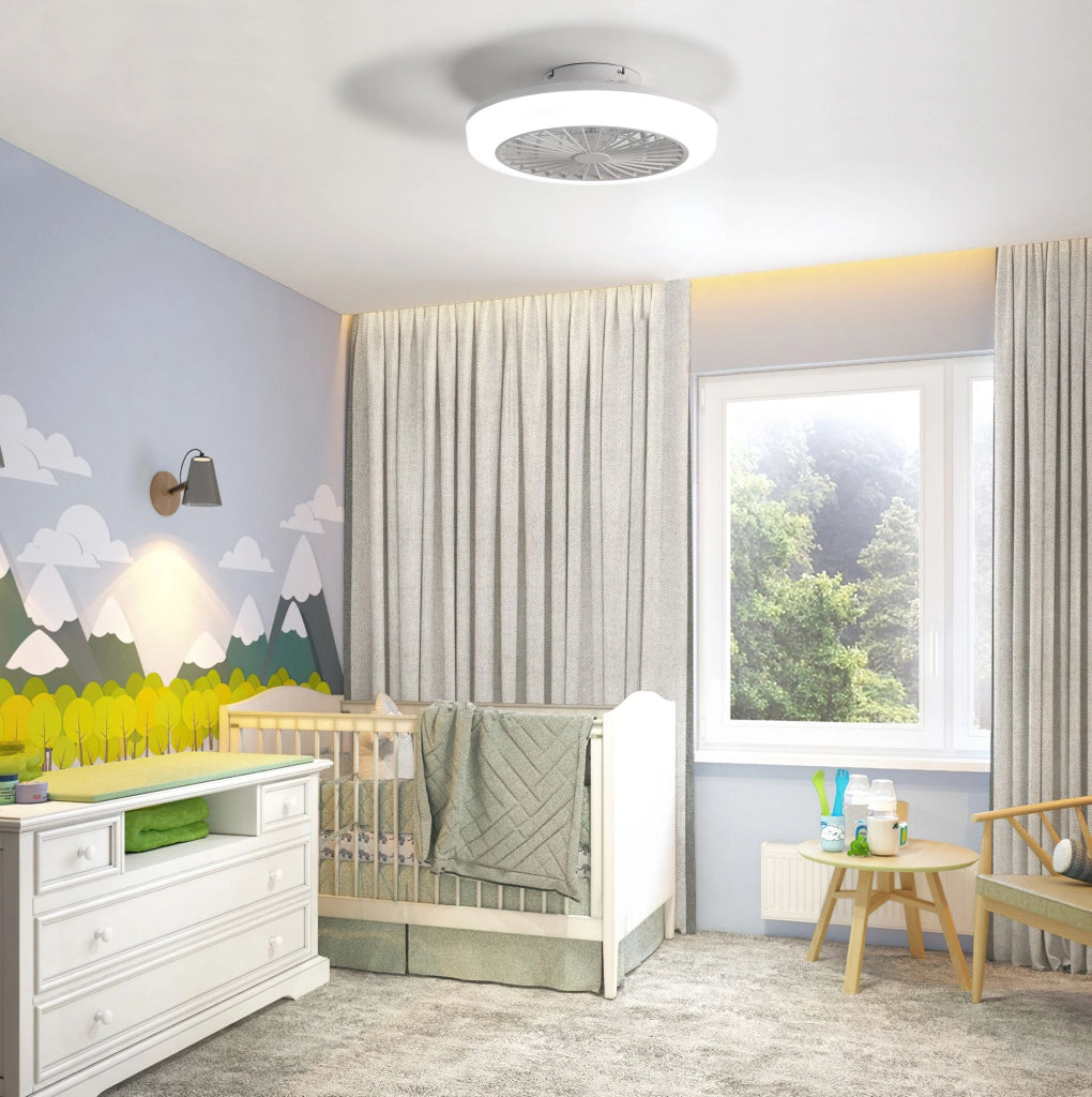 Ventilatore da soffitto senza pale 46 cm con luce dimmerabile e telecomando