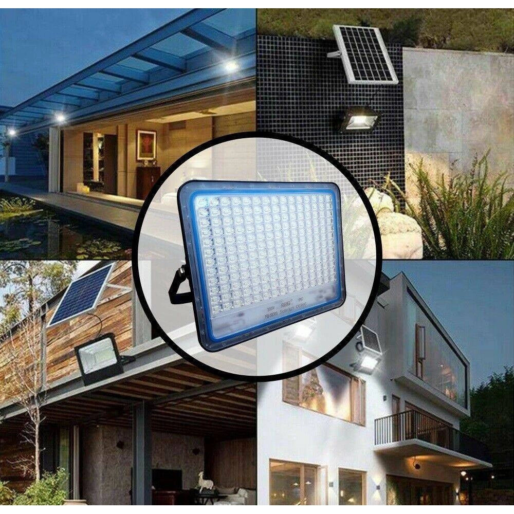 Trade Shop - Faro Led Con Pannello Solare Crepuscolare Da 300w + Telecomando Fb-58300 -