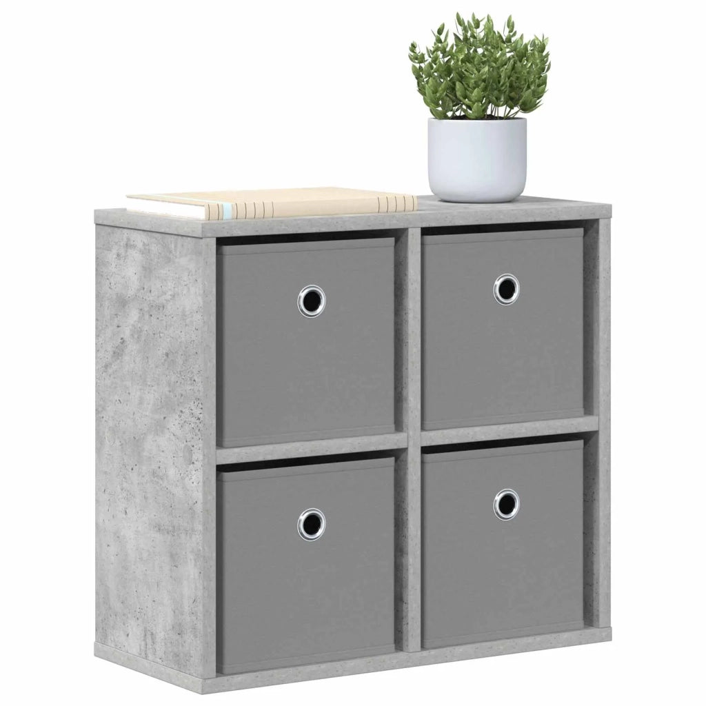 Credenza con cassetto Grigio cemento 49,5 x 22 x 47 cm
