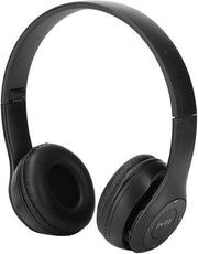 Cuffia wireless Bluetooth con riduzione rumore e slot per scheda di memoria - Cuffia sovrapposta per smartphone, computer e tablet - Nero.