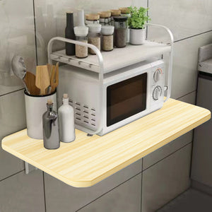 Tavolo Salvaspazio da Muro a Ribalta 80x60 cm in MDF Quercia