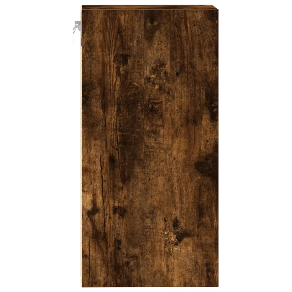 Mobile contenitore da cucina moderno a parete 20 x 29,5 x 60 cm legno composito finitura rovere affumicato 02_0050435