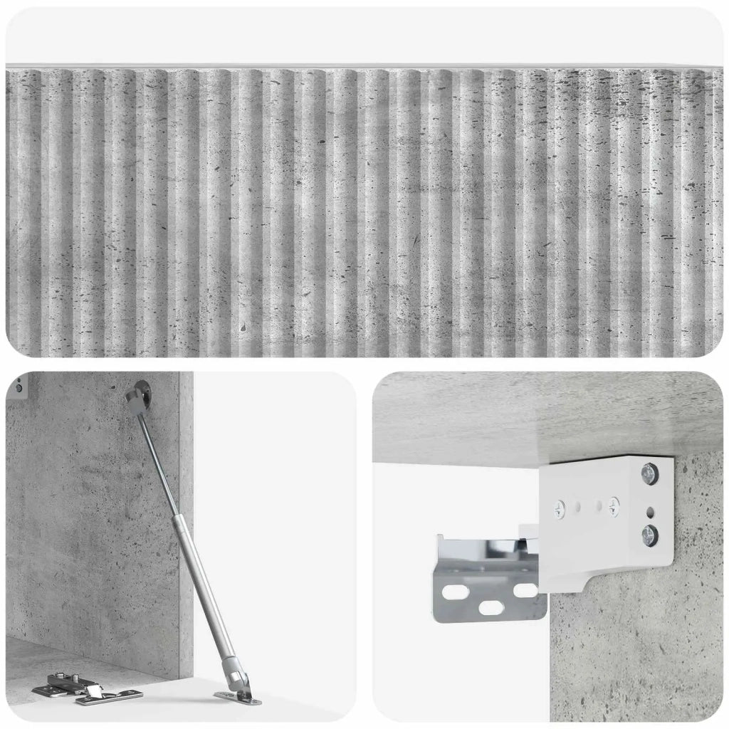 Mobile Porta TV da Muro Grigio Cemento 78,5 x 31 x 30 cm