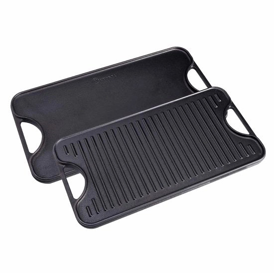 Grill pan in ghisa verniciata - 50x35 cm - duraturo e multifunzionale