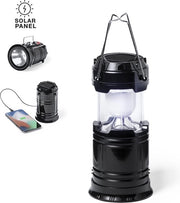 Lampada da Campeggio Multifunzione - Con Batteria 1200 mAh e Powerbank - Lampada da Tasca - Lampada di Emergenza in caso di Scollegamento di Corrente - Nero
