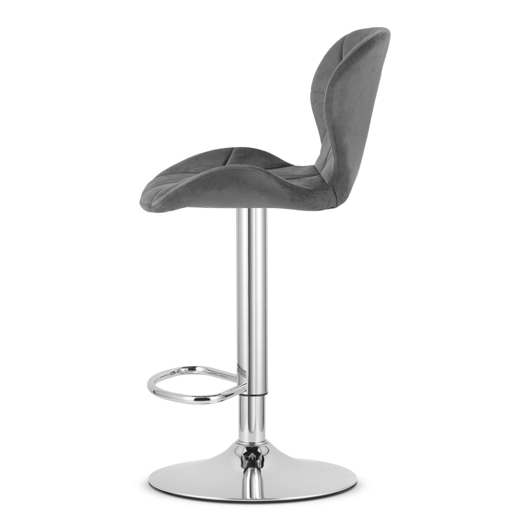 Sgabello in velluto VALORA WEST - Elegante design girevole per soggiorno e cucina