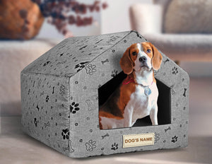 AIO FACTORY 50x40 cm Letto per cani personalizzato personalizzabile impermeabile nero