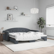 Divano Letto con Letto Estraibile-Sofa Letto-Daybed Grigio Scuro 90x190cm Velluto 898795