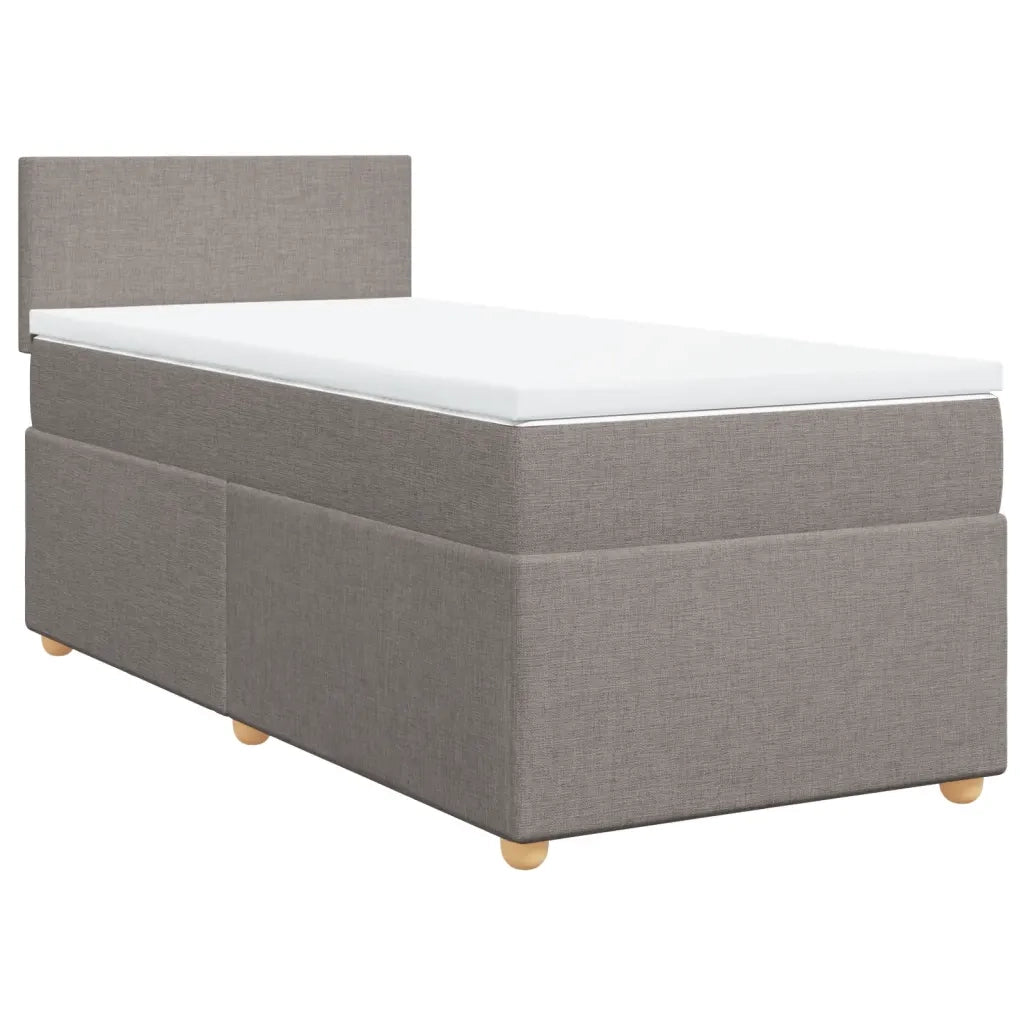 Giroletto a Molle con Materasso Tortora 90x190 cm in Tessuto 3288832