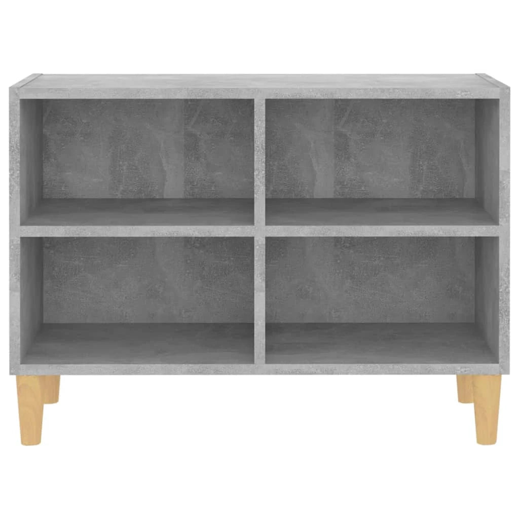 Mobile TV multimediale scaffale TV credenza mobile TV per sala da pranzo soggiorno camera da letto con gambe in legno massello 69,5 x 30 x 50 cm grigio 02_0026847