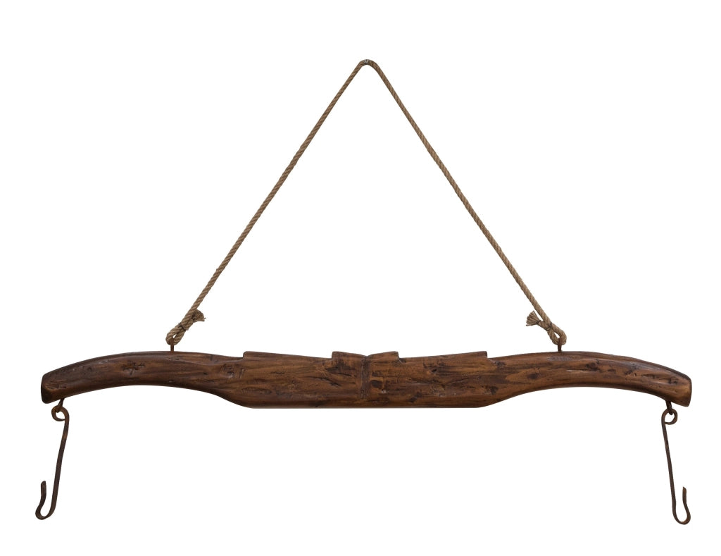 Biscottini Giogo in legno massello di tiglio finitura noce.Made in Italy dimensioni