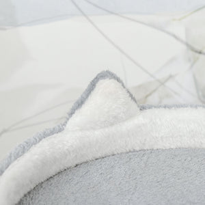 Albero Tiragraffi per Gatti 60x40x100 cm con Trespolo Casetta Rampa e Pallina in Legno e Peluche