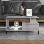 Tavolino da Salotto Grigio Sonoma 90x49x45 cm Legno Multistrato cod mxl 20341