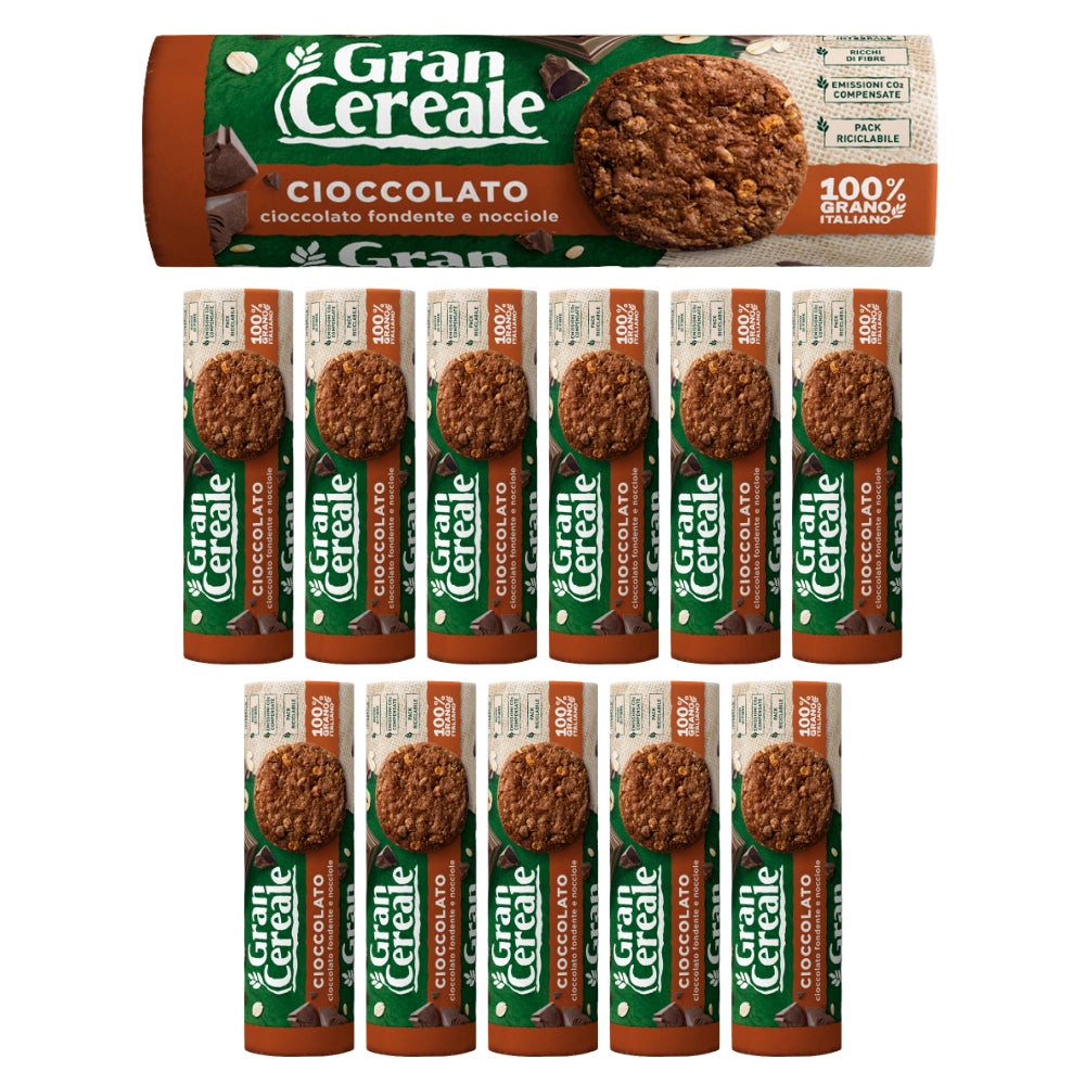Barilla gran cereale biscotto con cioccolato e nocciole 12 pezzi da 230 grammi