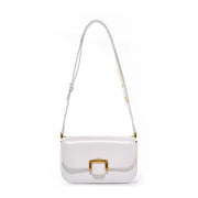 Borsa a tracolla da donna in vera pelle, colore bianco