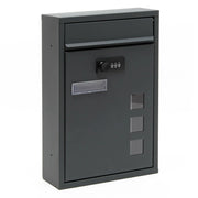 Cassetta postale da parete di design con serratura a combinazione acciaio zincato antracite 16_0000067