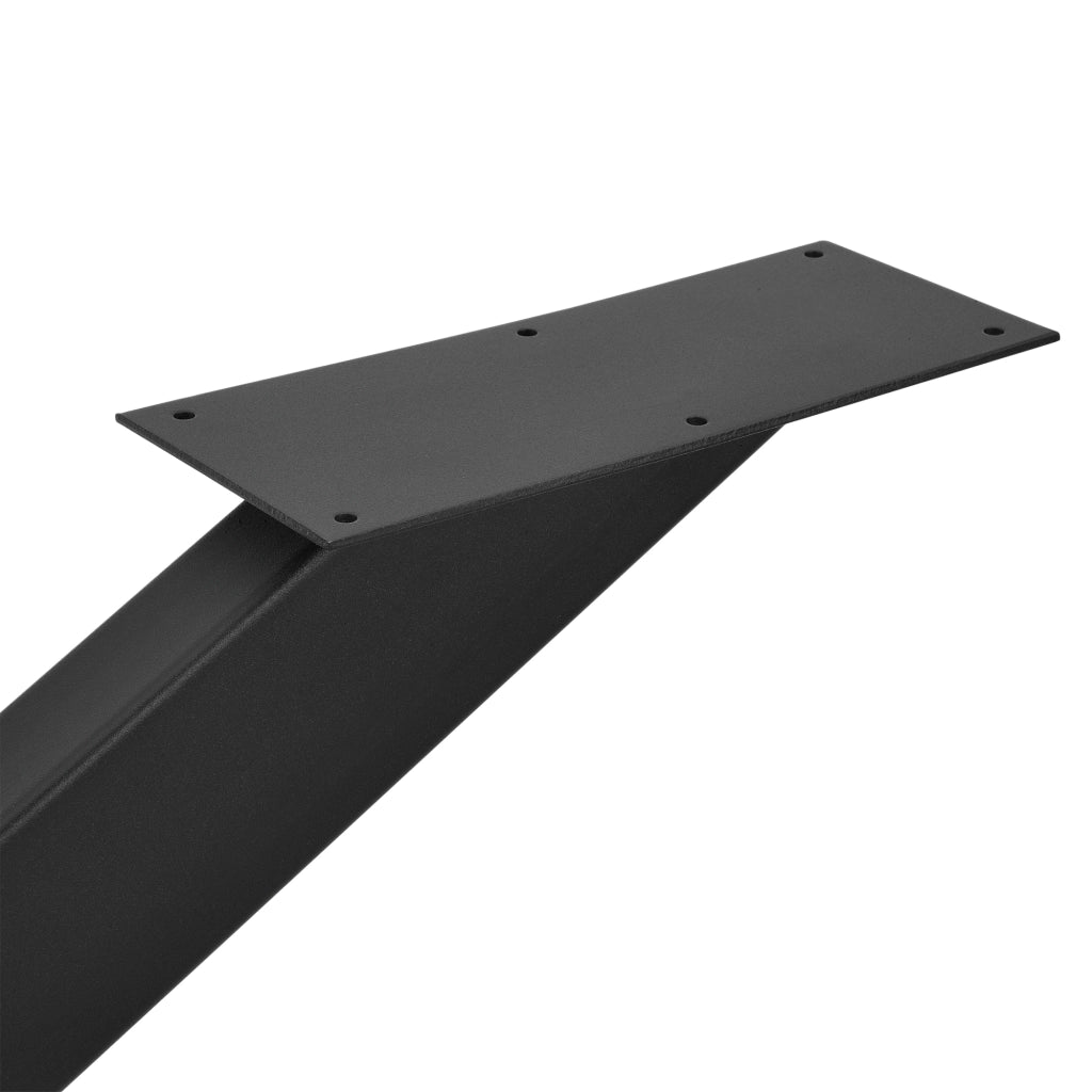 Gamba Centrale 'Oberau' per Tavolo Fai da Te 120 x 68 x 71 cm Acciaio Nero [en.casa]