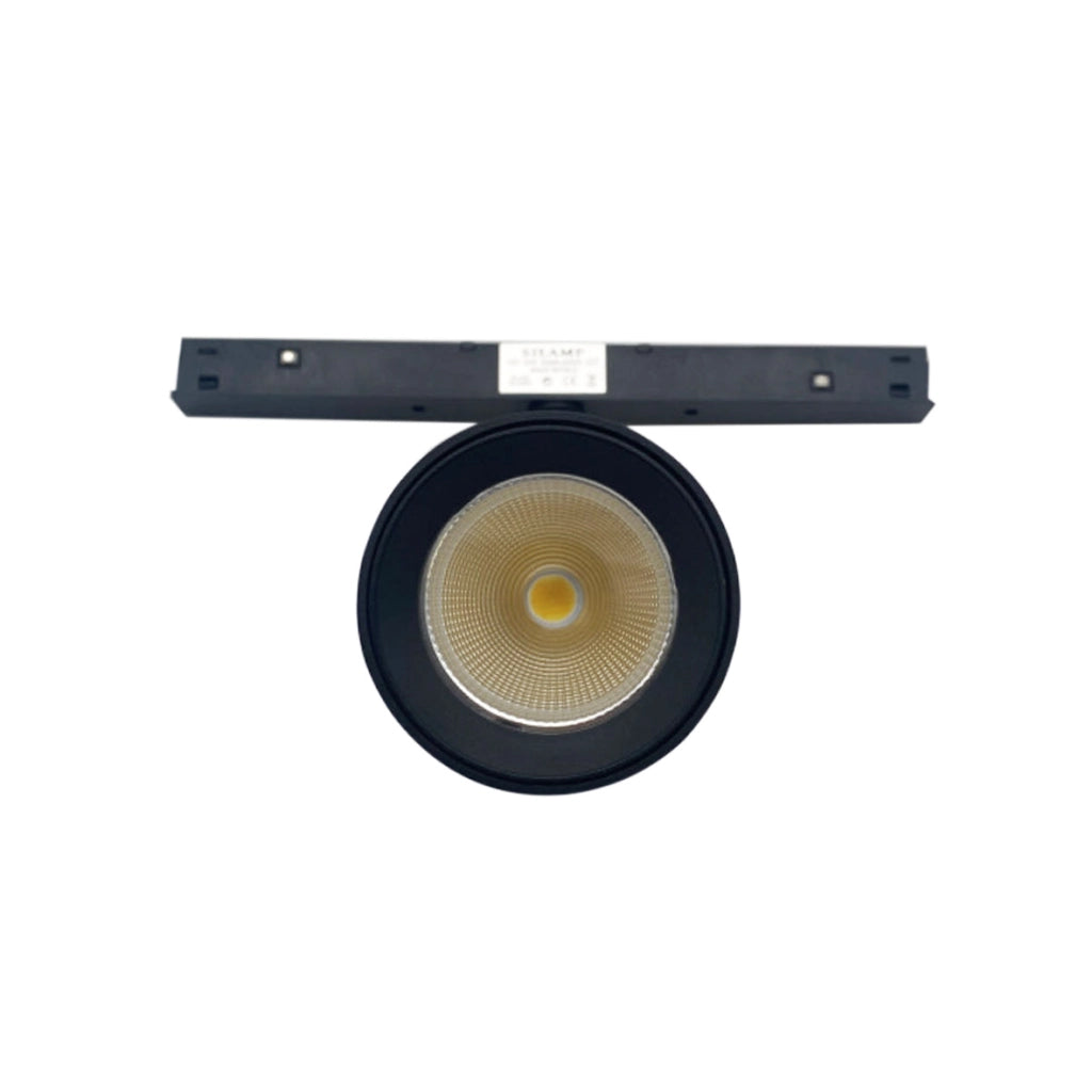 Faretto LED Binario Magnetico 20W 48V CCT Dimmerabile Nero Direzionabile