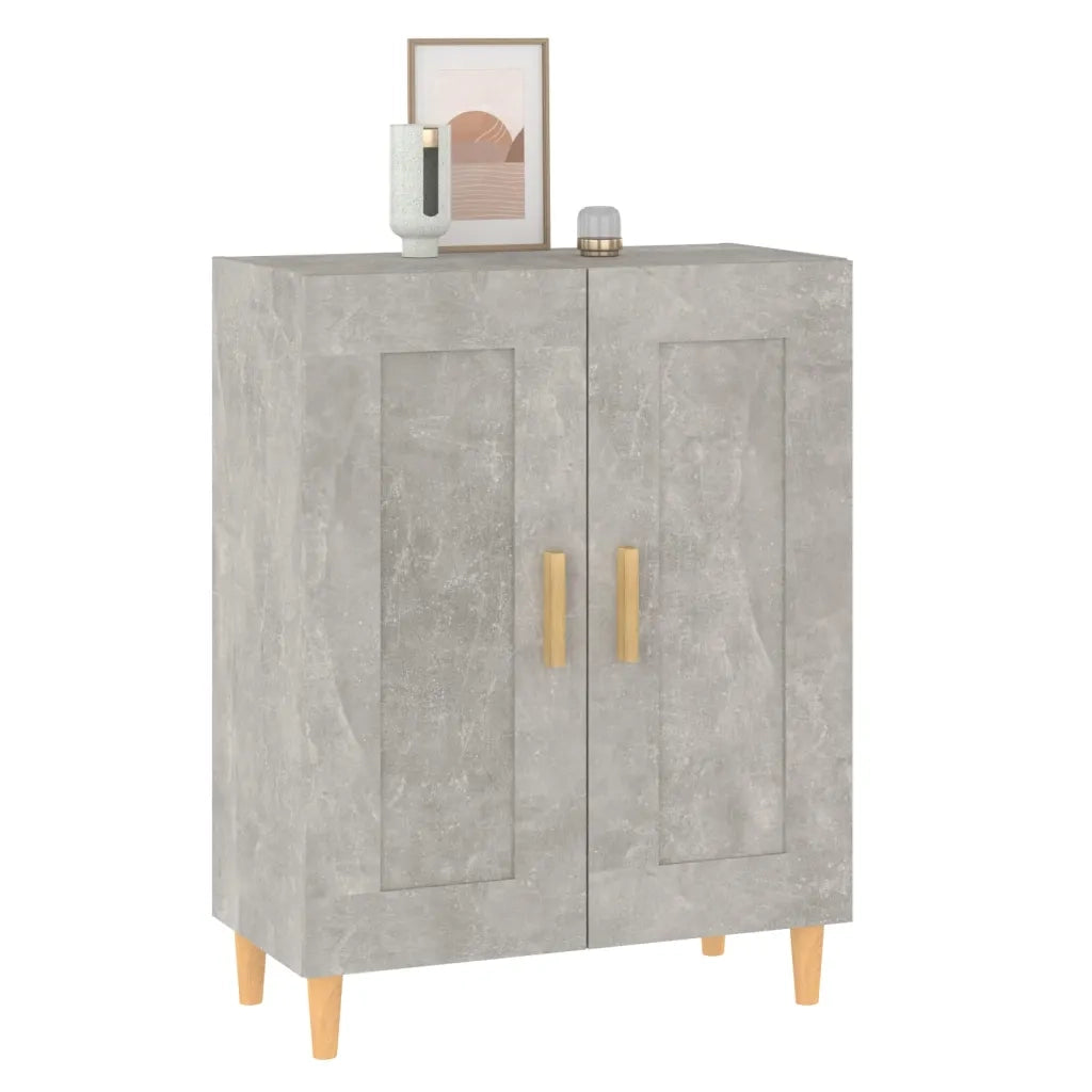 Credenza Grigio Cemento 69,5x34x90 cm in Legno Multistrato 812136