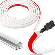 Cavo in PVC autofibroso 4 metri - flessibile - bianco - cavo in PVC per nascondere cavi - protegge contro danni - diametro massimo cavo 7 mm - cavo in canale