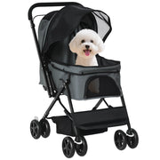 Cestino per Cani Pieghevole ¨C zephmum ¨C Grigio 76.5x52x95 cm