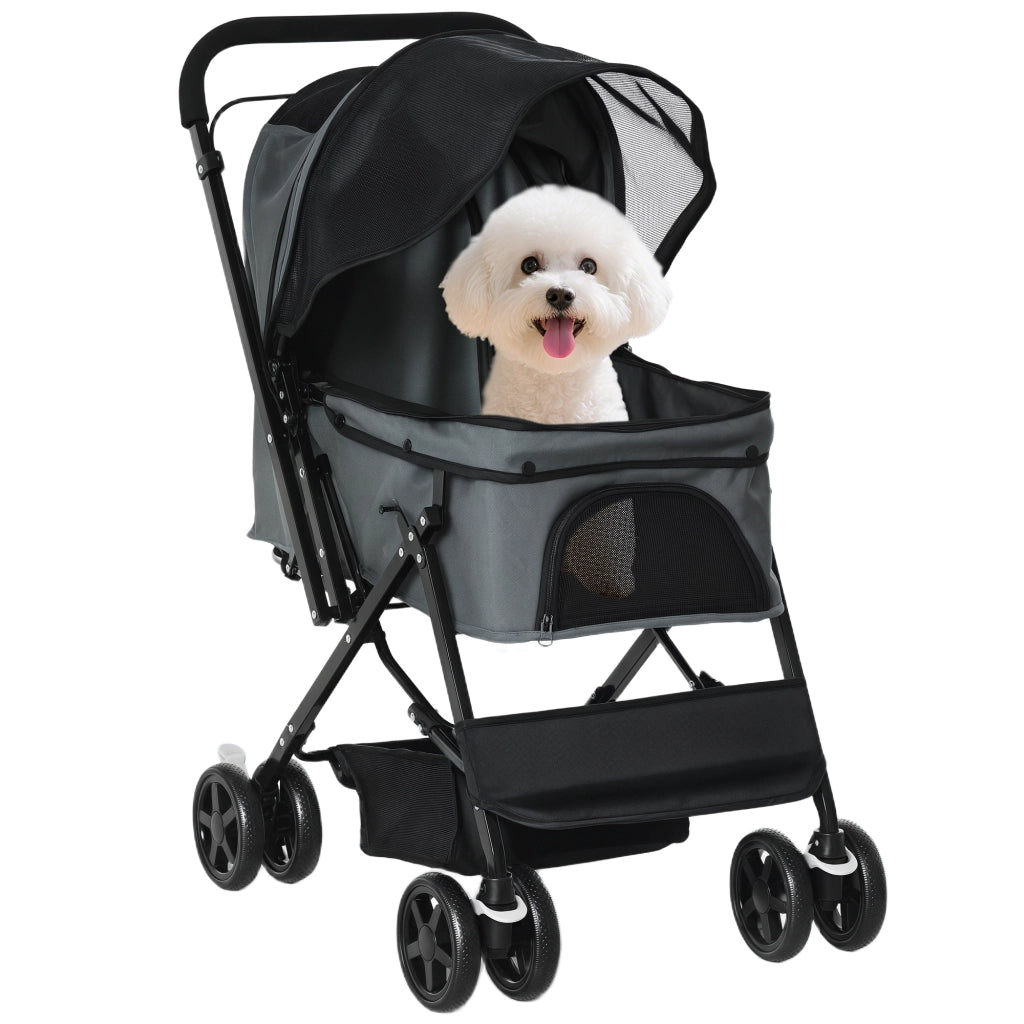 Cestino per Cani Pieghevole ¨C zephmum ¨C Grigio 76.5x52x95 cm