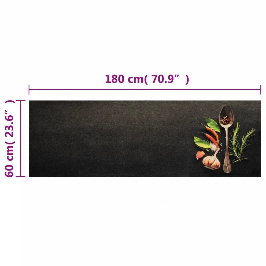 Tappeto da Cucina Lavabile-Tappetino da Cucina Spezie 60x180 cm Velluto 143997