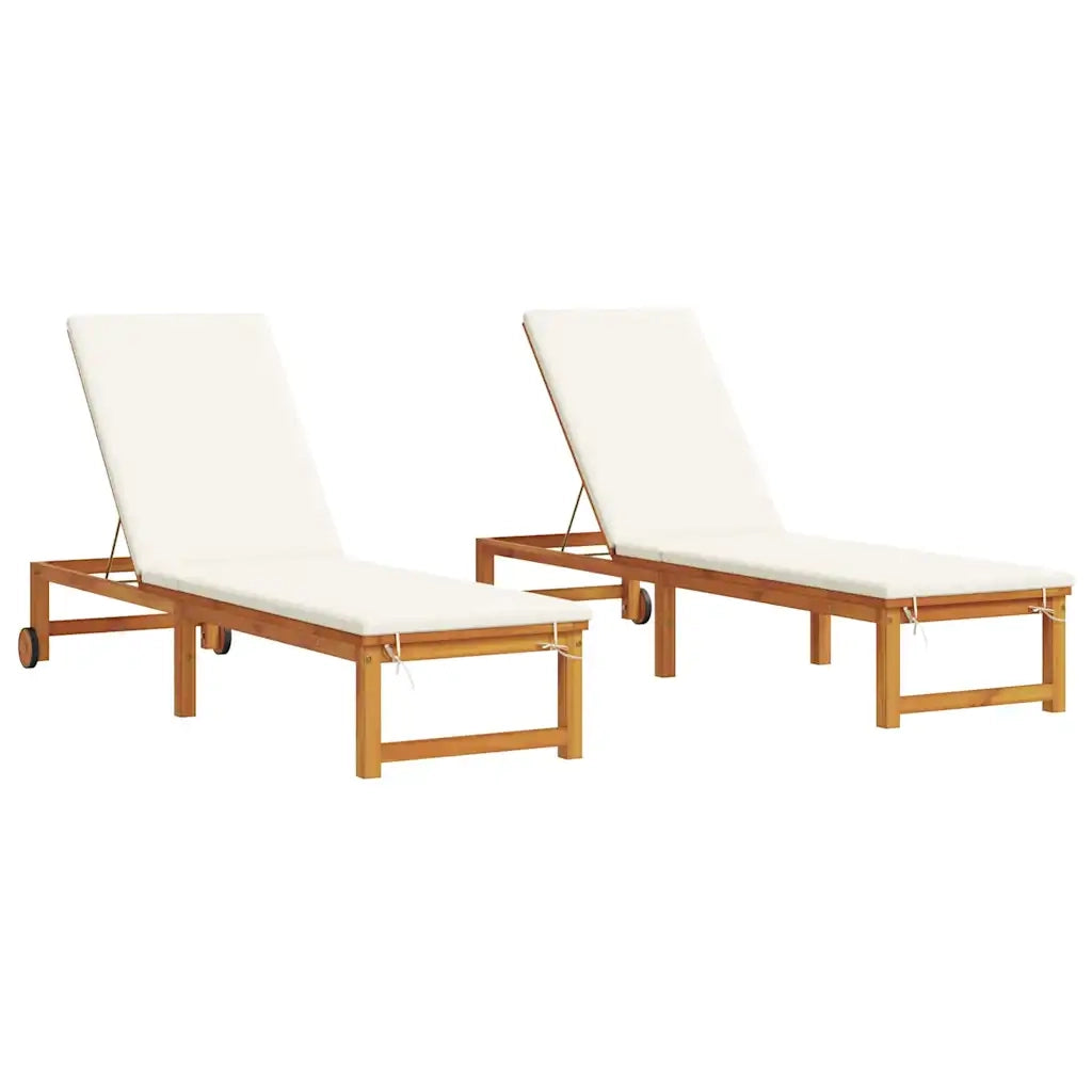 Lettino da sole 2 pcs Marrone 202 x 53 x 89 cm 3333830