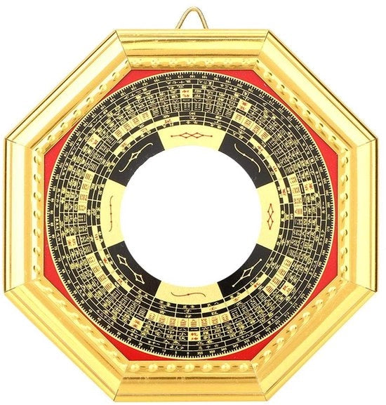 Specchio Convesso per Feng Shui Tradizionale Cinese - Trigrammi Chien/Kun - Dimensione 13,5 cm