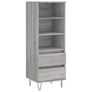 Buffet credenza cassettiera armadio mobile contenitore organizer cucina soggiorno salotto rovere Sonoma alto 40 x 36 x 110 cm legno ingegnerizzato grigio 02_0035356