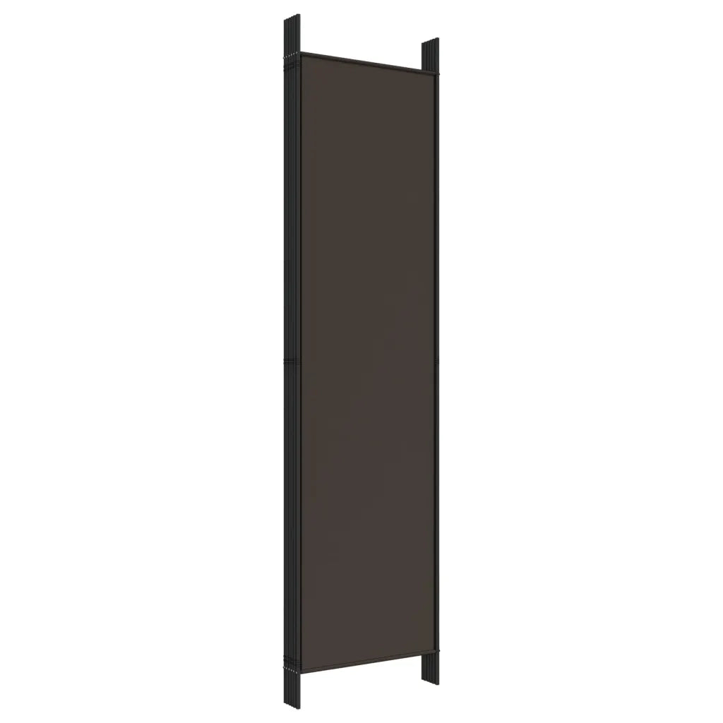Divisorio a 6 Pannelli-Set di 6 pannelli Paravento Marrone 300x200 cm in Tessuto