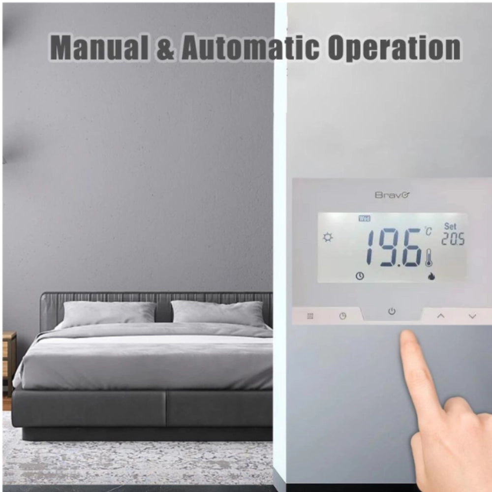 Bravo cronotermostato digitale glam programmazzione automatica o manuale