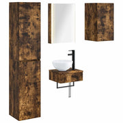 Set di mobili per il bagno 5 pcs Rovere Fumo 3407259