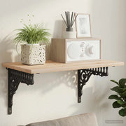 Supporti per mensole da parete 2 pz Nero 27.5 x 23 x 4 cm 42038803