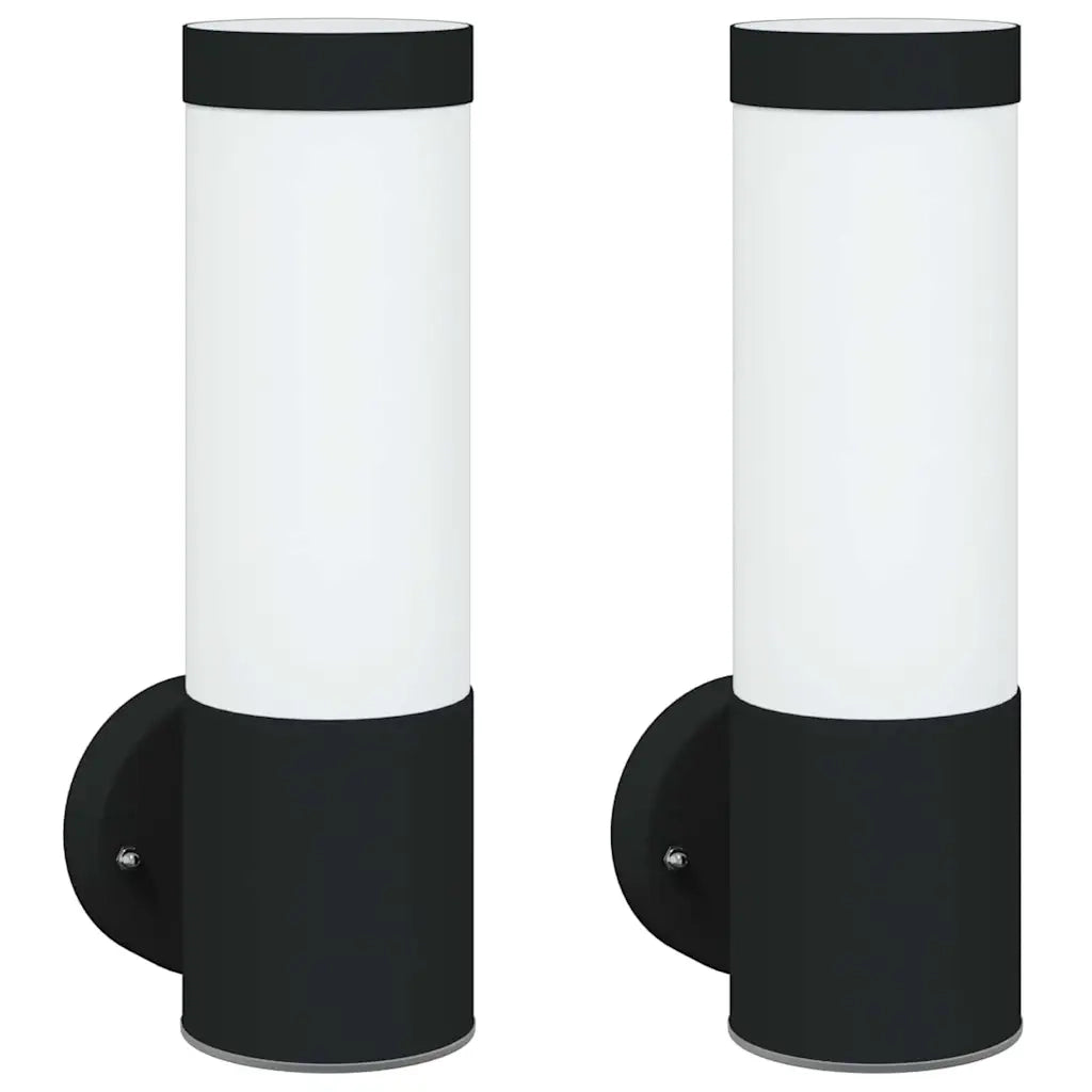 Lampada da Parete Esterna 2 pz Nero 12 x 8,5 x 27 cm CFW2250376