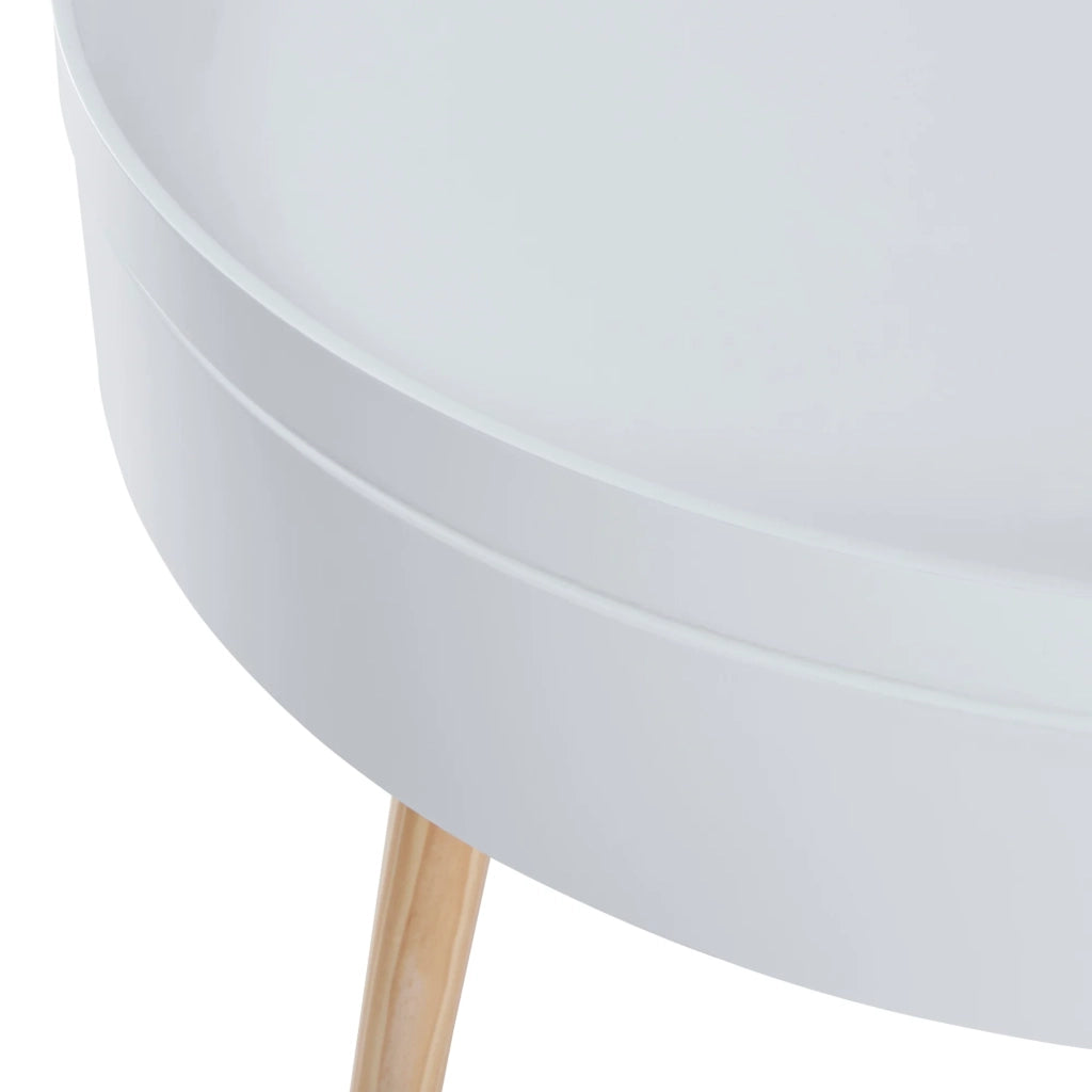 Tavolino con piano rimovibile 45 x 60 cm bianco 03_0008427