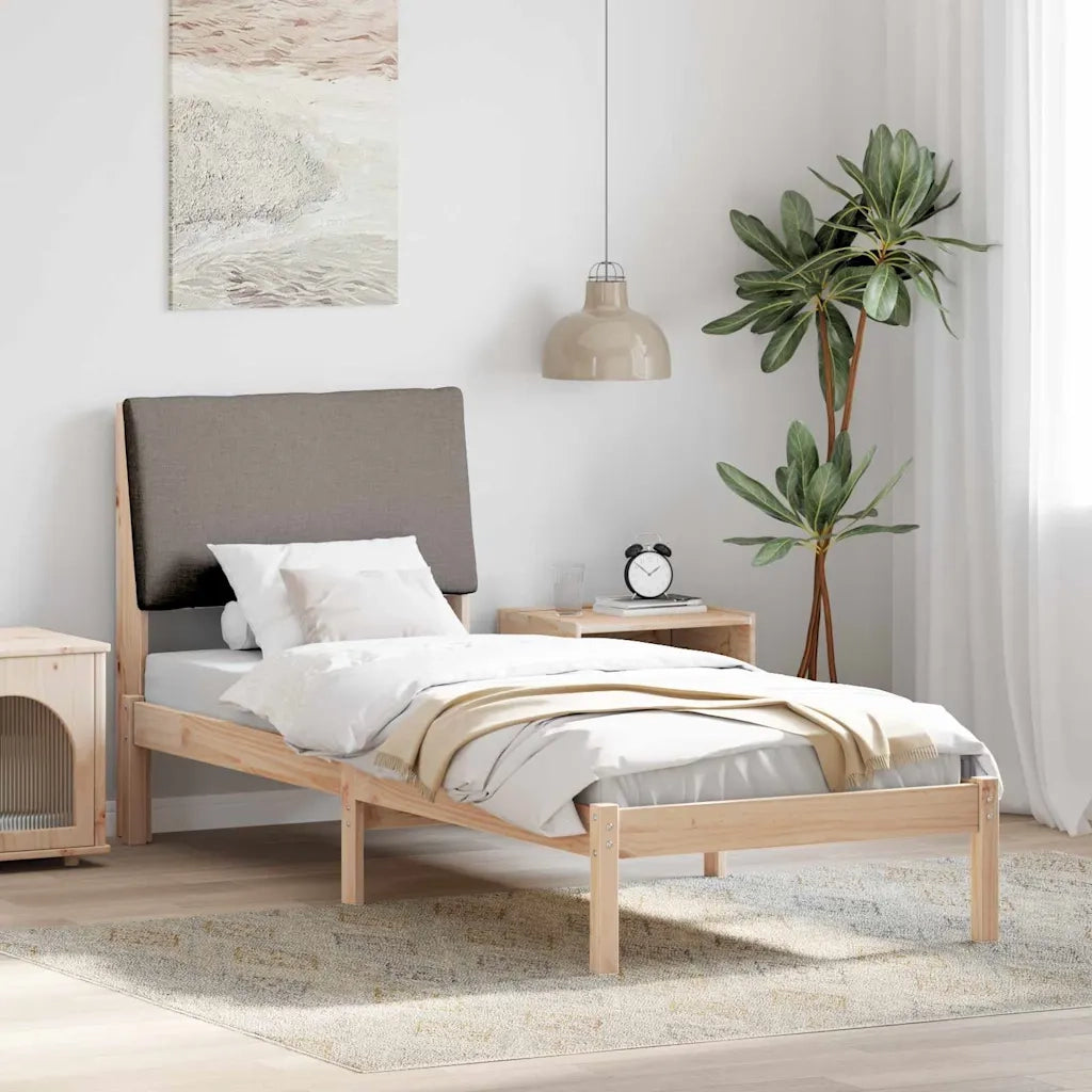Struttura del letto con testiera-Giroletto con Testiera Marrone e taupe 75 x 190 cm 328676