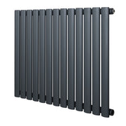 Radiatore Orizzontale Design Ovale Colonna Singola Antracite 600x780 mm
