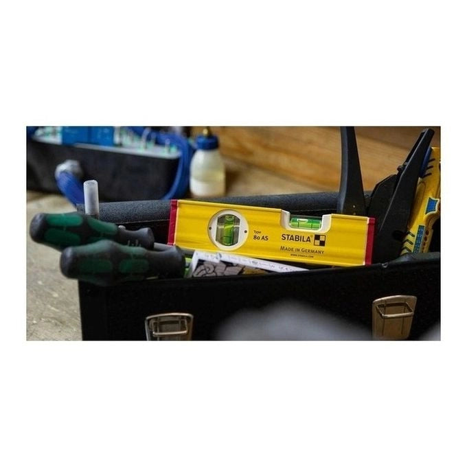 Stabila 19164 80 AS Livella a Bolla in Alluminio 50 cm 2 Fiale Precisione 0,5 mm-m colore Giallo