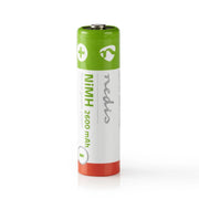 Set di 4 batterie ricaricabili precaricate NiMH AA 1,2V DC 2600mAh  Nedis