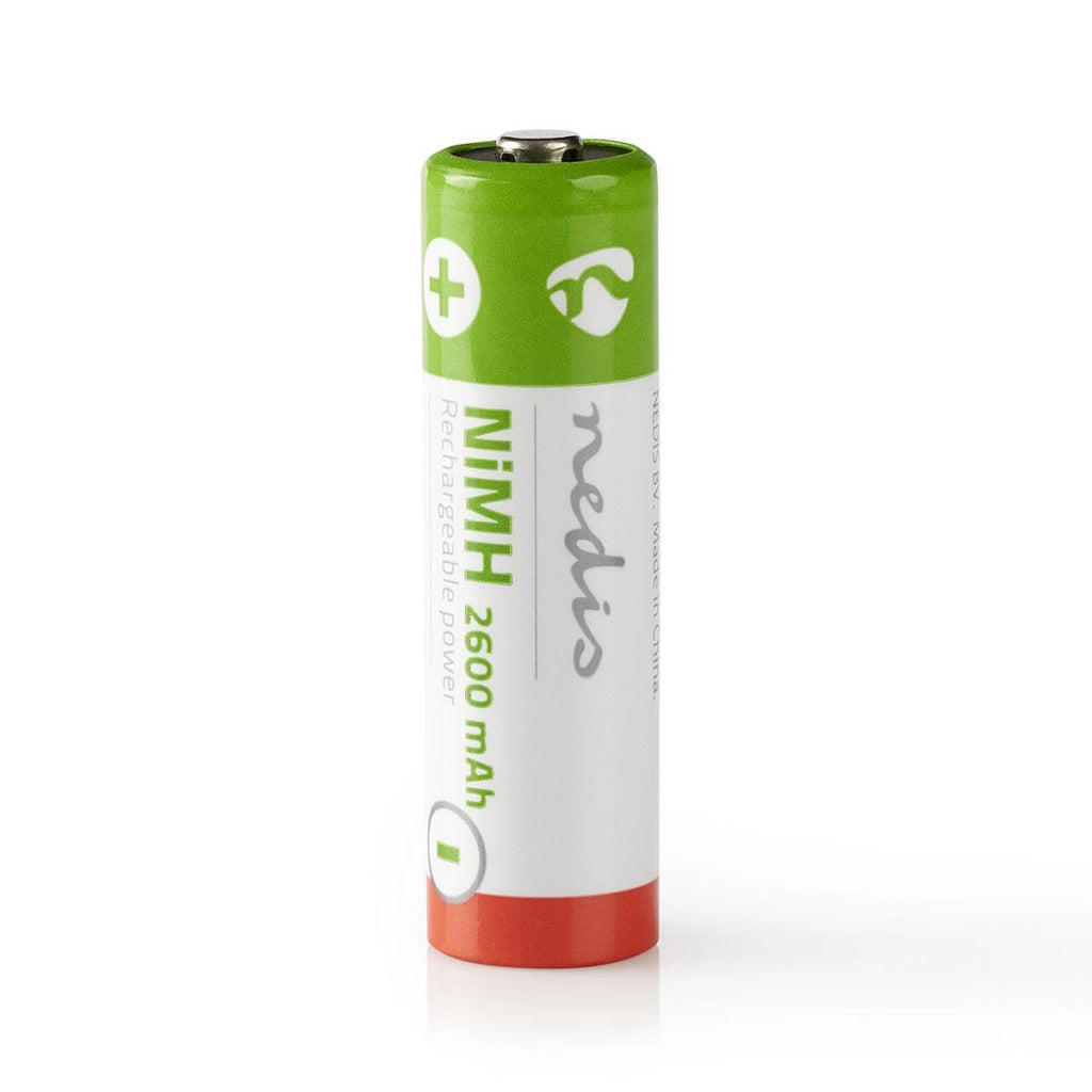 Set di 4 batterie ricaricabili precaricate NiMH AA 1,2V DC 2600mAh  Nedis
