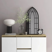 Specchio-Specchio DecorativoNero 70x30 cm Ferro per Uso Interno 418408