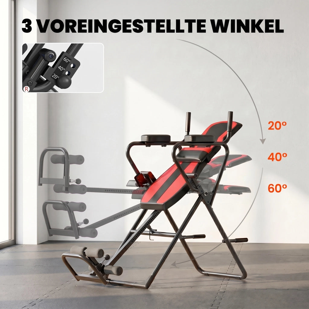 Inversionsbank 3-in-1 con tavolo e sbarre ¨C zephmum ¨C nero