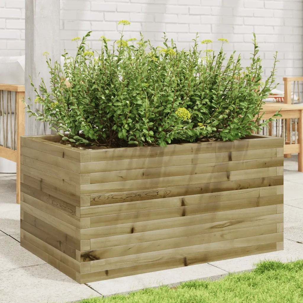 Fioriera da Giardino-Vaso da Esterno 90x60x45,5 cm in Legno di Pino Impregnato