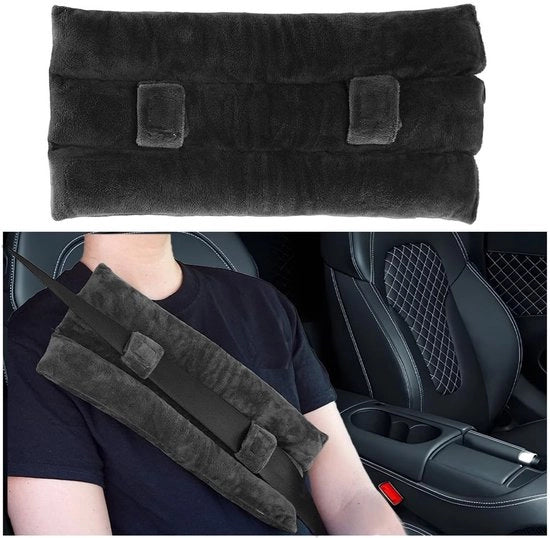 Cuscino di sicurezza per auto in piuma - Protezione universale per l'abitacolo - Cuscino morbido per cintura - Dimensioni 16 x 41,9 cm - Materiale di alta qualità Polyester - Cuscino di sicurezza per auto