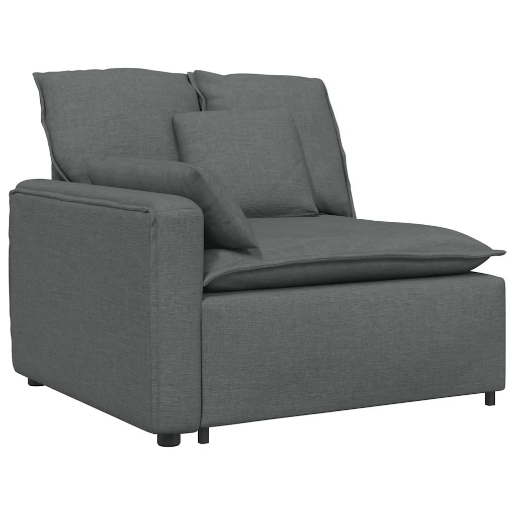 Divano Modulare con Cuscini Grigio Scuro 3321088