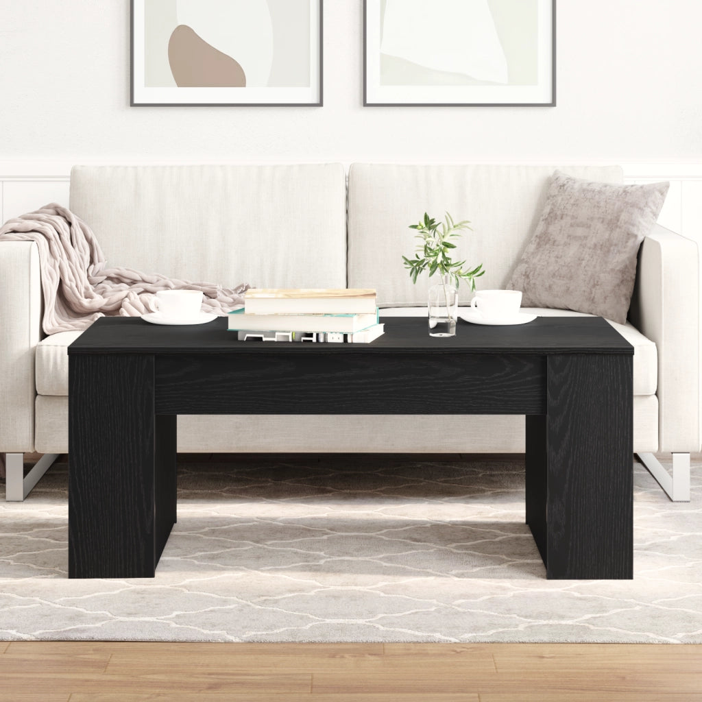 Tavolino da caffÃ¨ in rovere nero 102x55x42 cm Legno ingegnerizzato