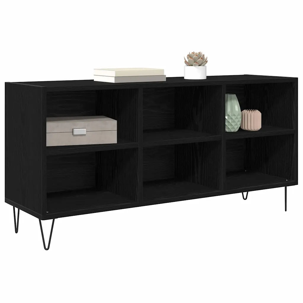 Mobile TV Rovere Nero 103,5 x 30 x 50 cm Legno multistrato 881925