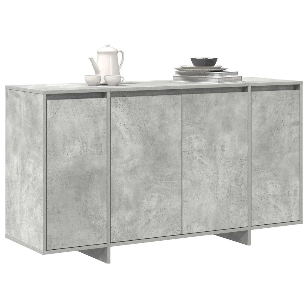 Credenza-Buffet-Armadio da cucina Grigio cemento 135 x 41 x 75 cm Legno multistrato